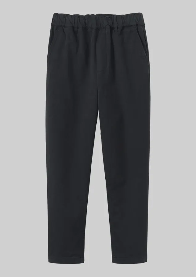 Trousers-TOAST Gabi Cotton Pull On Trousers SoftBlack