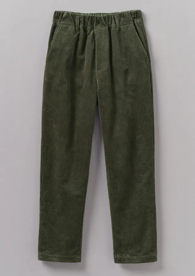 Cord | Trousers-TOAST Gabi Organic Cord Pull On Trousers Seaweed