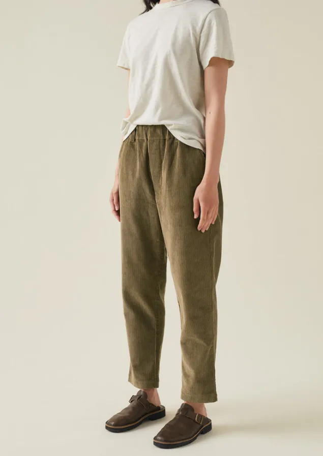 Cord | Trousers-TOAST Gabi Organic Cord Pull On Trousers DarkPear
