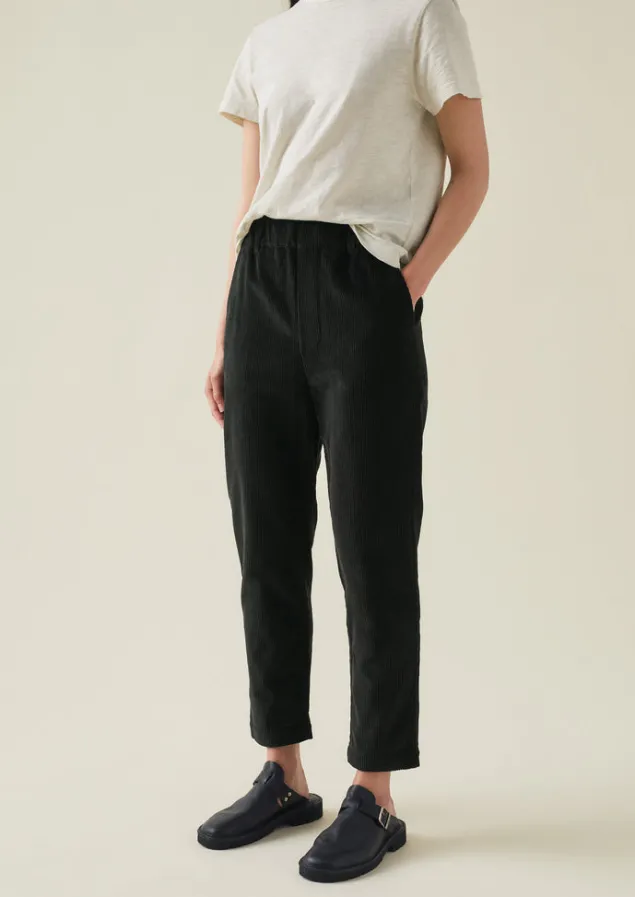 Cord | Trousers-TOAST Gabi Organic Cord Pull On Trousers BrownSlate