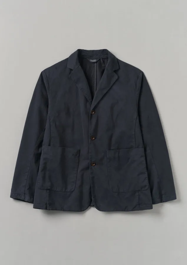Workwear | Coats & Jackets-TOAST Garment Dyed Brushed Cotton Jacket DarkNavy