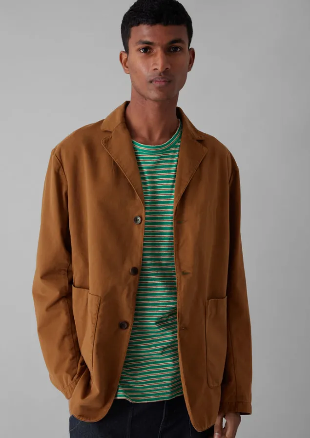 garment_dyed_brushed_cotton_jacket_2.webp Workwear | Coats & Jackets-TOAST Garment Dyed Brushed Cotton Jacket Sandstone