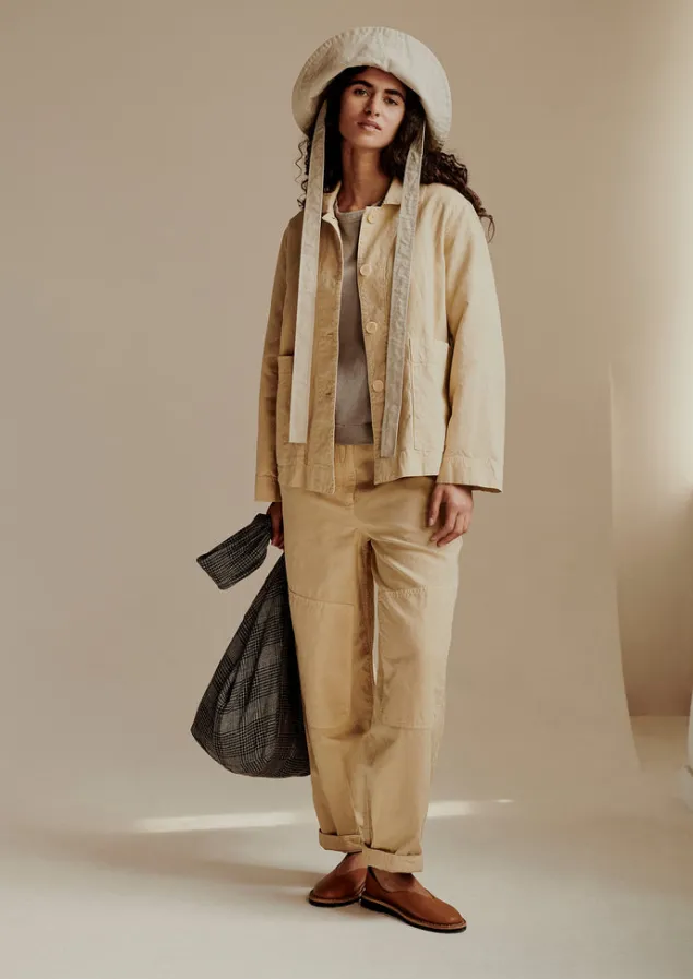 Linen | Trousers-TOAST Garment Dyed Cotton Linen Canvas Trousers Fallow
