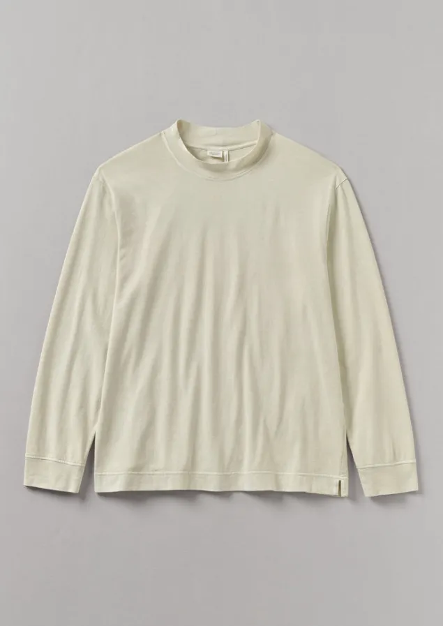 Tops & Tees-TOAST Garment Dyed Cotton Long Sleeve Tee Soya