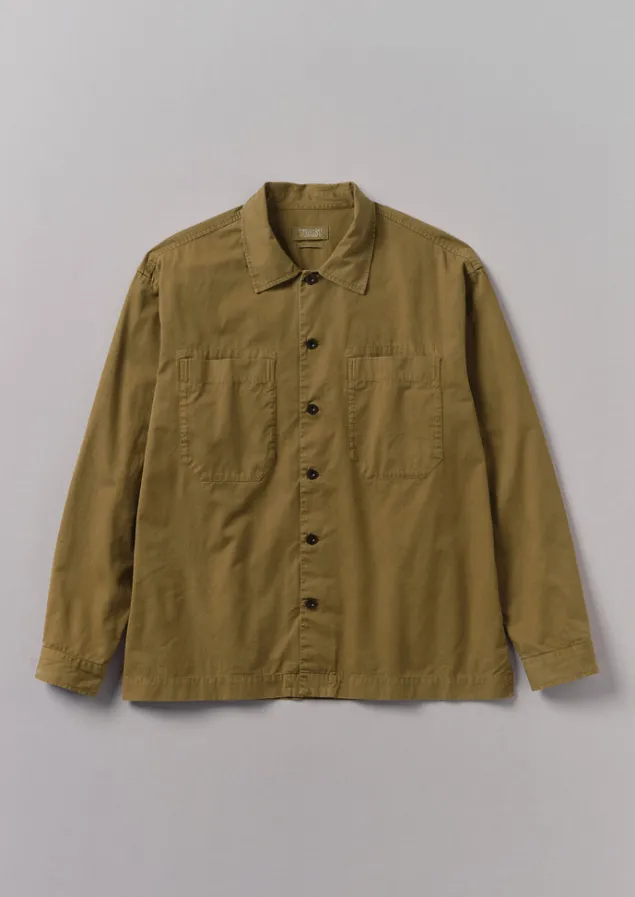 garment_dyed_cotton_twill_shirt_4.webp Workwear | Shirts-TOAST Garment Dyed Cotton Twill Shirt GoldenSand