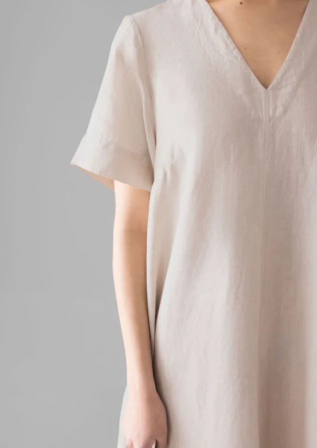 garment_dyed_linen_vneck_dress_4.webp Linen | Loungewear-TOAST Garment Dyed Linen V-Neck Dress Stone