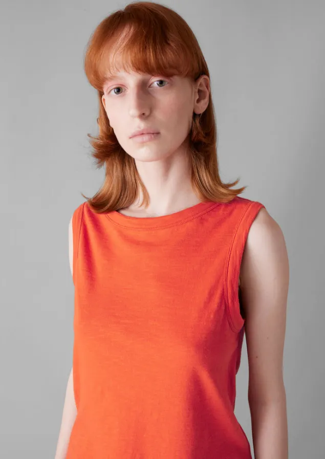 garment_dyed_organic_cotton_tank_top_1.webp Jersey | Tops & Tees-TOAST Garment Dyed Organic Cotton Tank Top Pumpkin