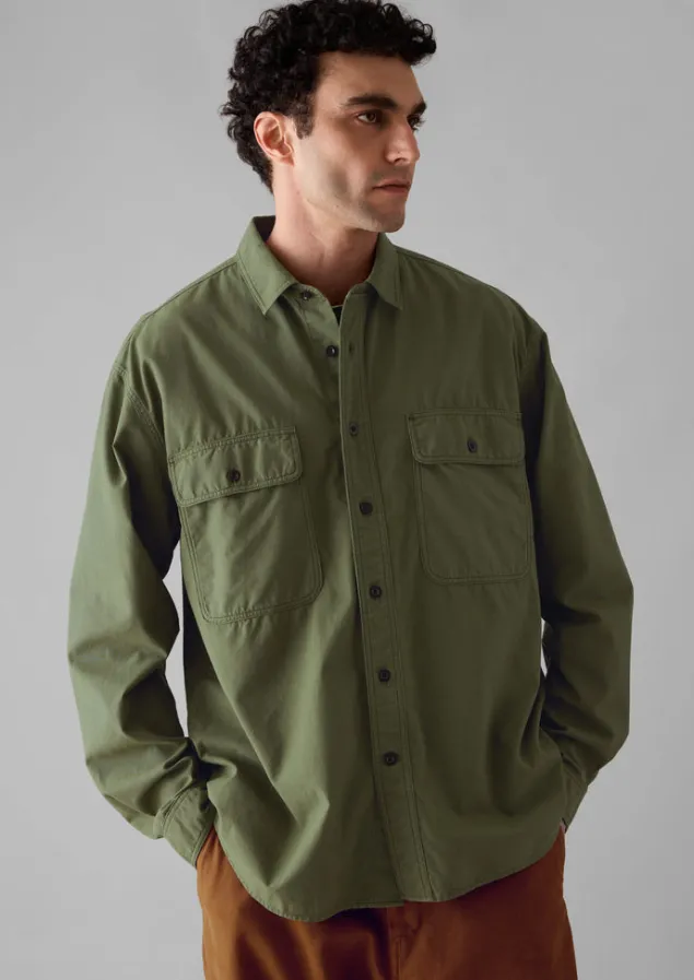 garment_dyed_oxford_workwear_shirt_2-1.webp Workwear | Shirts-TOAST Garment Dyed Oxford Workwear Shirt WashedOlive