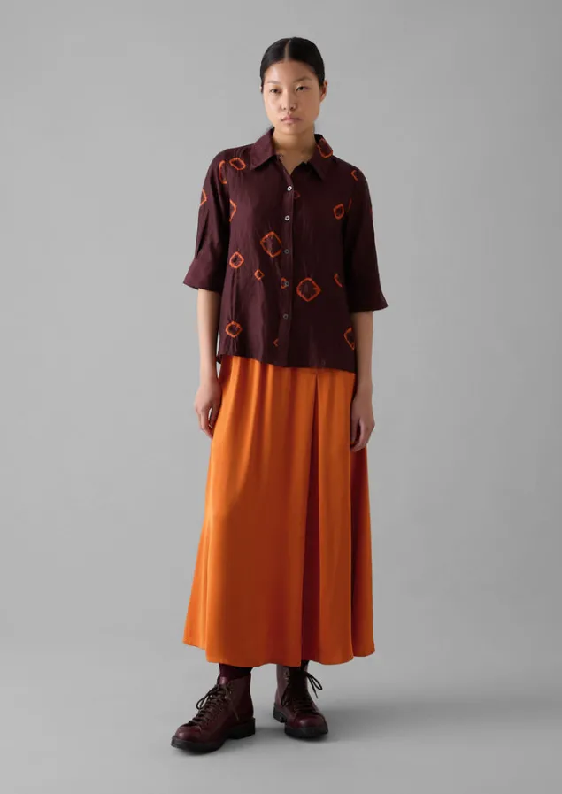 gia_hand_bandhini_silk_shirt_5.webp Shirts | Tops & Tees-TOAST Gia Hand Bandhini Silk Shirt Bordeaux/RedCarnelian