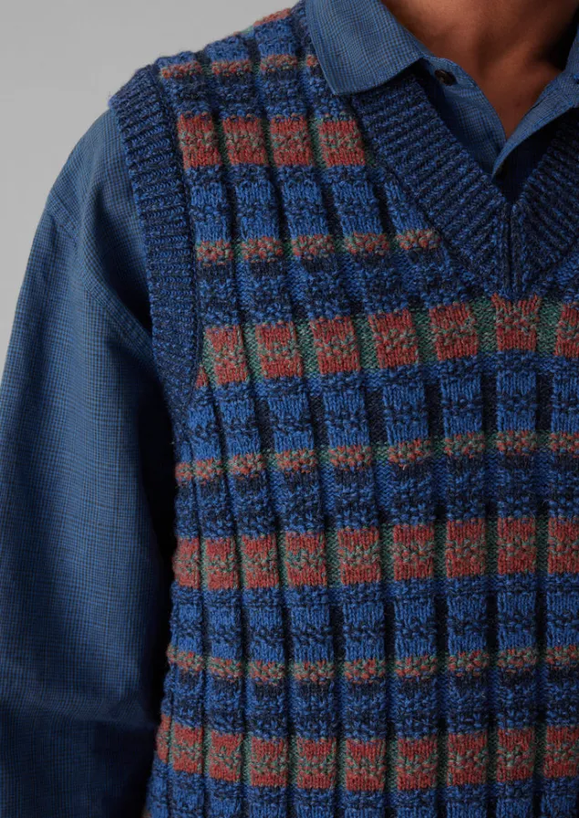 grid_stitch_tank_top_5.webp Tops & Tees | Knitwear-TOAST Grid Stitch Tank Top BlueMulti