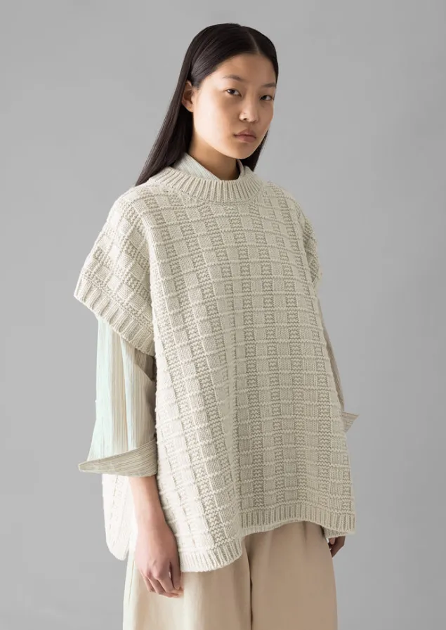 grid_stitch_wool_cotton_tank_4.webp Knitwear-TOAST Grid Stitch Wool Cotton Tank Bone