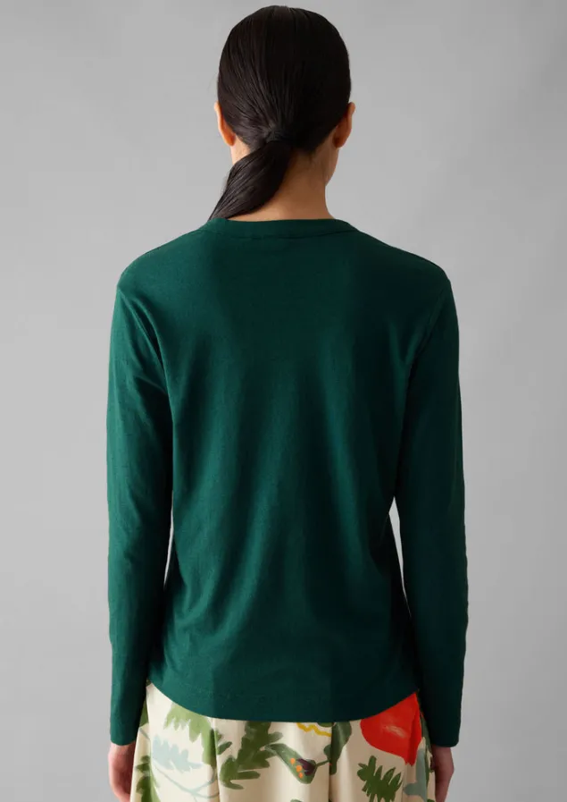 half_placket_cotton_linen_tee_11.webp Linen | Jersey-TOAST Half Placket Cotton Linen Tee DeepTeal