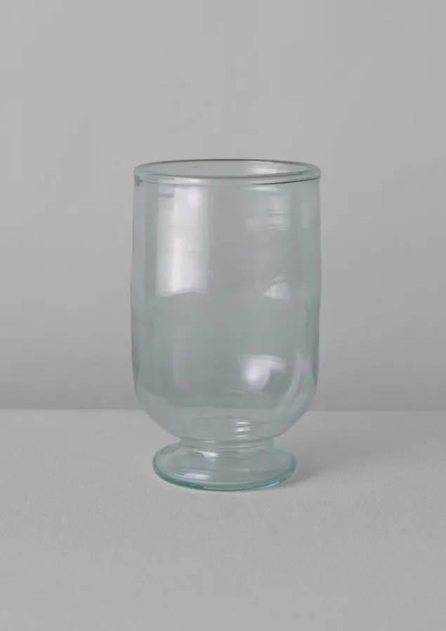 Glass | Decorative Pieces-TOAST Hand Blown Footed Vase Clear