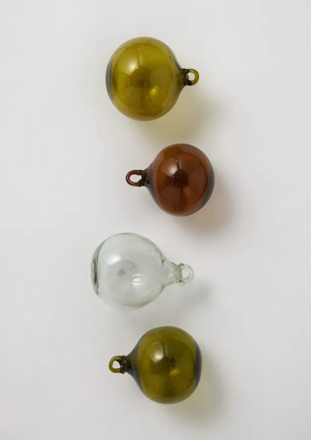 hand_blown_glass_bauble_set_3.webp Glass | Christmas Decorations-TOAST Hand Blown Glass Bauble Set Multi