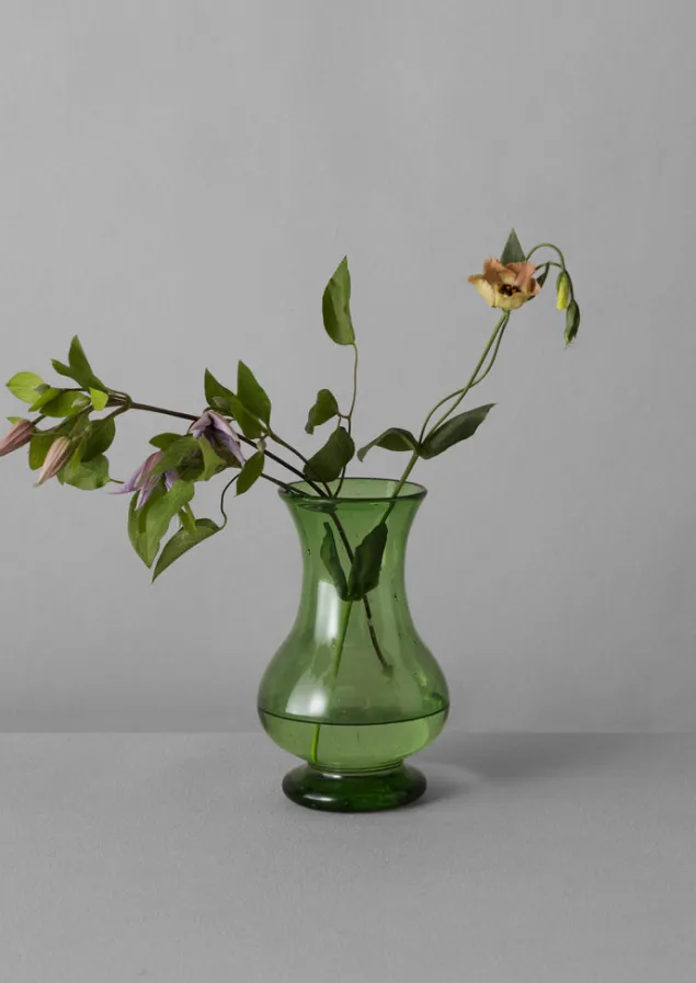 hand_blown_pitcher_vase_4.webp Glass | Decorative Pieces-TOAST Hand Blown Pitcher Vase Olive