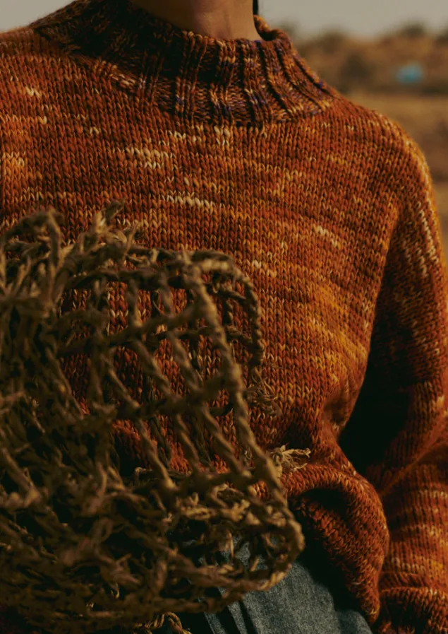 hand_dyed_marl_sweater_3.webp Knitwear-TOAST Hand Dyed Marl Sweater OrangeMix