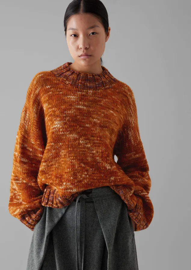 hand_dyed_marl_sweater_5.webp Knitwear-TOAST Hand Dyed Marl Sweater OrangeMix