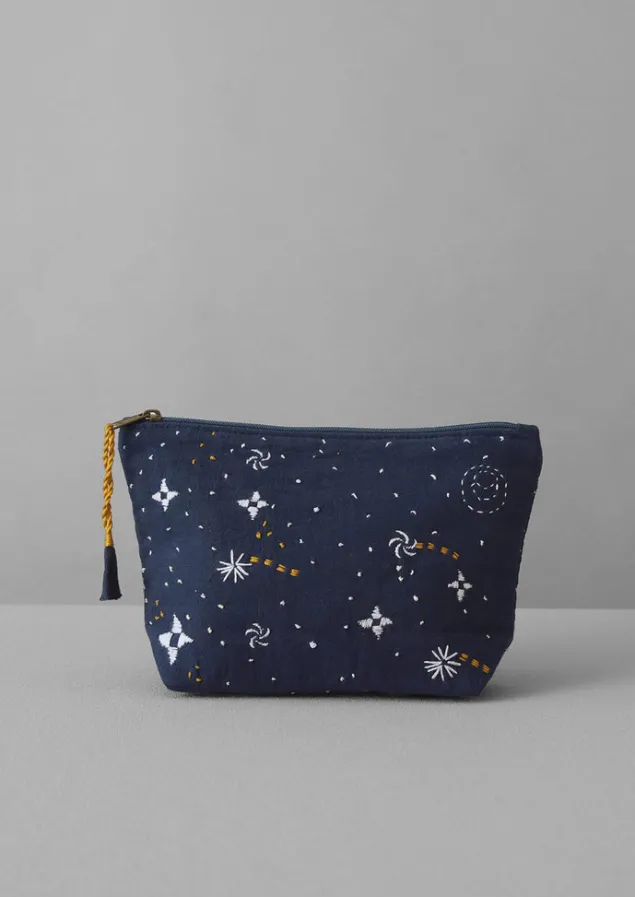 hand_embroidered_celestial_pouch_3-1.webp Textiles | Bathroom-TOAST Hand Embroidered Celestial Pouch Indigo