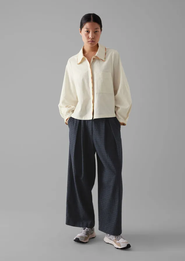 hand_embroidered_textured_cotton_shirt_2.webp Shirts | Tops & Tees-TOAST Hand Embroidered Textured Cotton Shirt Ecru/Multi