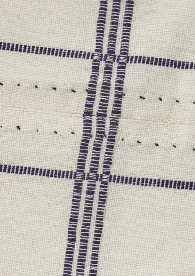 hand_woven_cotton_tablecloth_2-1.webp Textiles | Outdoor-TOAST Hand Woven Cotton Tablecloth Ecru/ProvenceBlue
