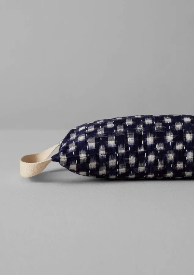 hand_woven_ikat_cotton_draught_excluder_3-1.webp Textiles | Cushions & Covers-TOAST Hand Woven Ikat Cotton Draught Excluder MidnightCheck