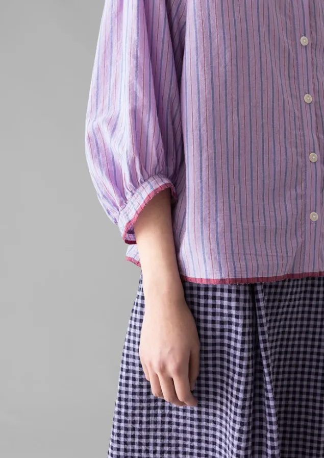 harmony_stripe_hand_woven_mulmul_shirt_2.webp Shirts | Tops & Tees-TOAST Harmony Stripe Hand Woven Mulmul Shirt Mauve