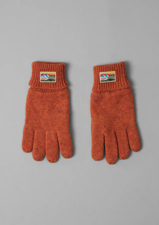 Hats, Scarves & Gloves-TOAST Hestra Knitted Gloves BrickRed