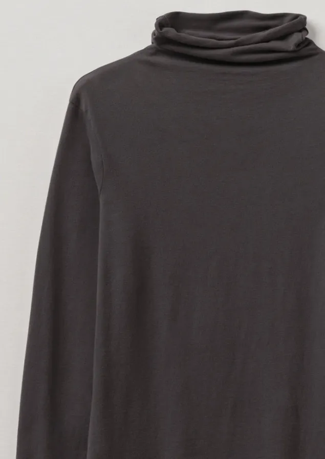 high_neck_soft_cotton_tee_17.webp Jersey | Loungewear-TOAST High Neck Soft Cotton Tee SoftCharcoal