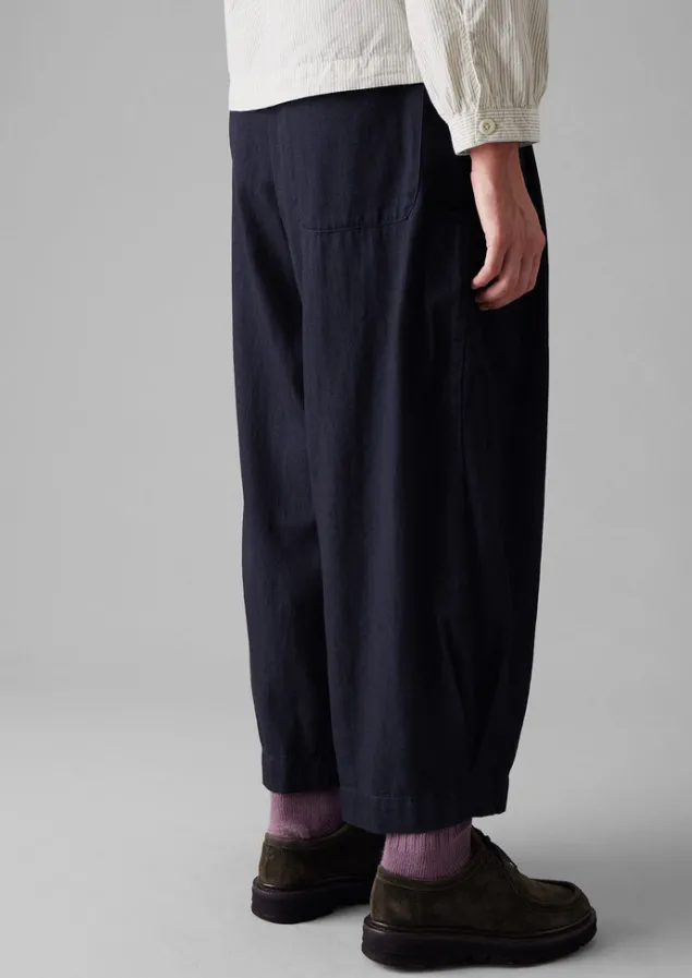 indigo_cotton_twill_wide_leg_trousers_4.webp Trousers-TOAST Cotton Twill Wide Leg Trousers Indigo