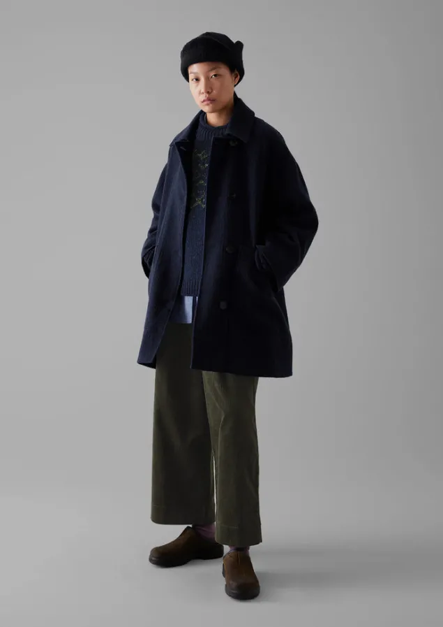 indigo_cotton_wool_pea_coat_3.webp Coats & Jackets-TOAST Cotton Wool Pea Coat Indigo