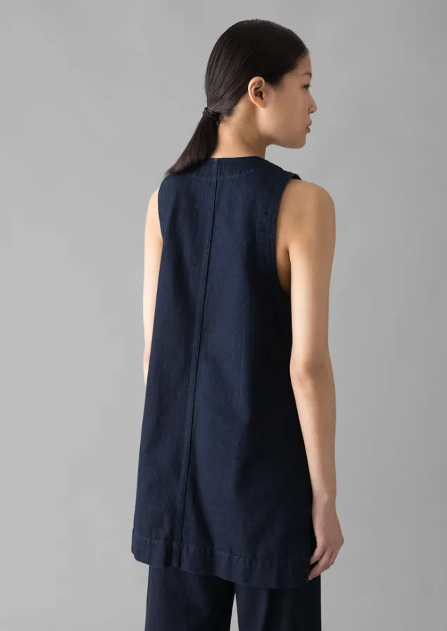 indigo_denim_cotton_tunic_4.webp Denim | Tops & Tees-TOAST Denim Cotton Tunic Indigo
