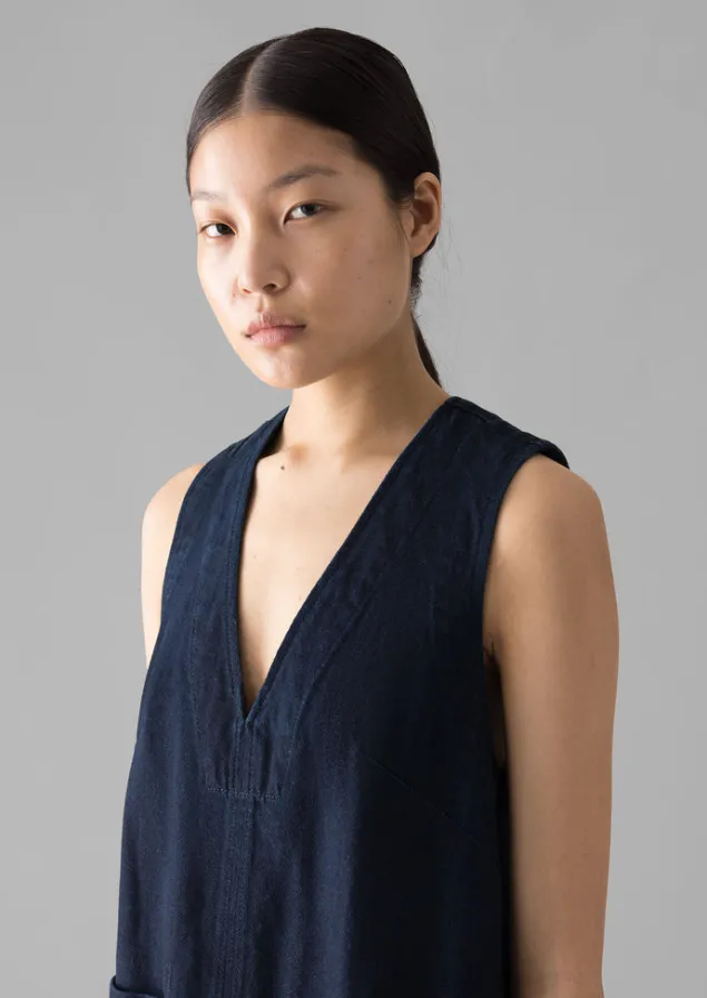 indigo_denim_cotton_tunic_5.webp Denim | Tops & Tees-TOAST Denim Cotton Tunic Indigo