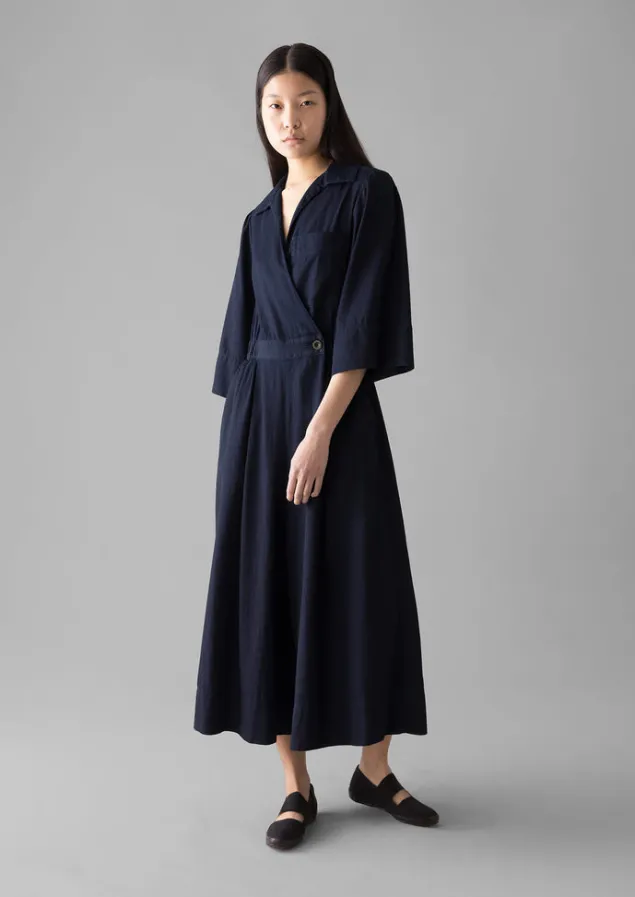 indigo_twill_culotte_jumpsuit_2.webp Jumpsuits | Trousers-TOAST Twill Culotte Jumpsuit Indigo