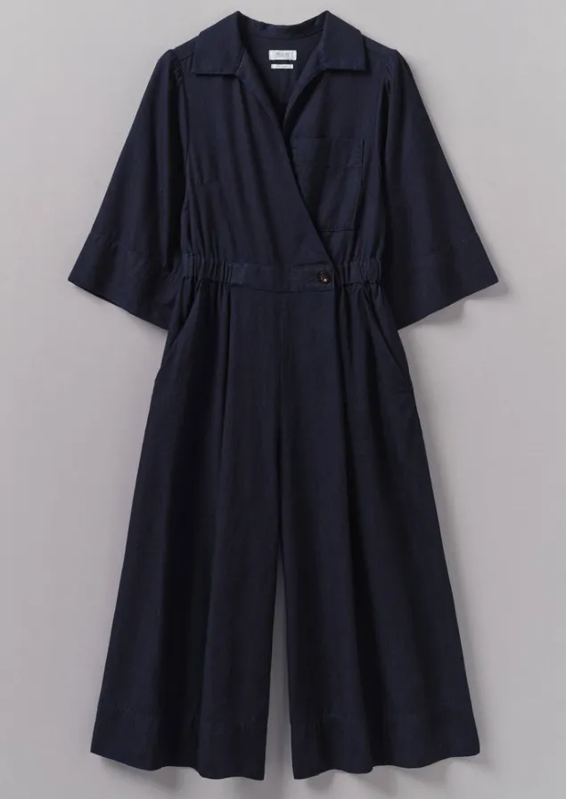 indigo_twill_culotte_jumpsuit_8.webp Jumpsuits | Trousers-TOAST Twill Culotte Jumpsuit Indigo