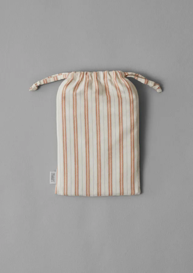 ines_flannel_stripe_cotton_housewife_pillowcase_set_2.webp Textiles | Bed Linen-TOAST Ines Flannel Stripe Cotton Housewife Pillowcase Set Apricot/SoftBlue