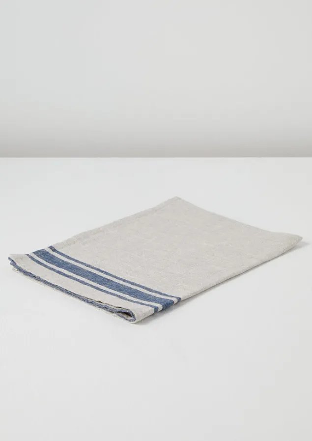 irregular_stripe_linen_tea_towel_2-2.webp Aprons & Tea Towels-TOAST Irregular Stripe Linen Tea Towel Natural/Blue