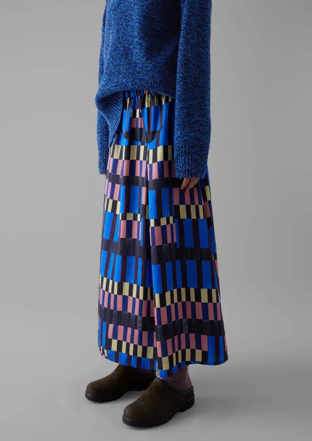 Skirts-TOAST Isobel Harvey Asymmetric Check Print Skirt Multi