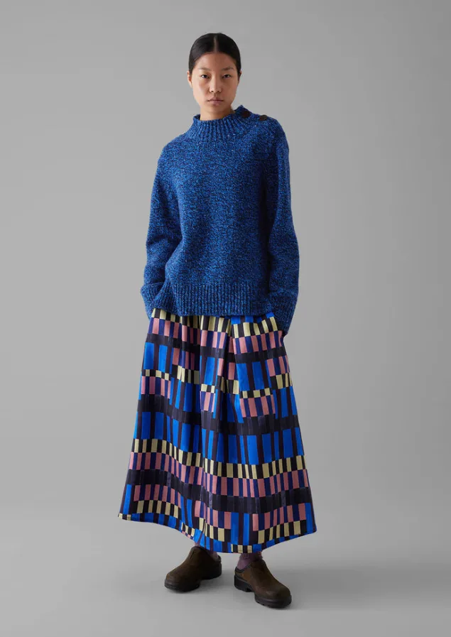 isobel_harvey_asymmetric_check_print_skirt_2.webp Skirts-TOAST Isobel Harvey Asymmetric Check Print Skirt Multi