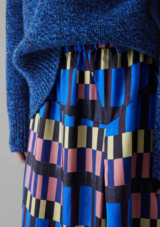 isobel_harvey_asymmetric_check_print_skirt_3.webp Skirts-TOAST Isobel Harvey Asymmetric Check Print Skirt Multi