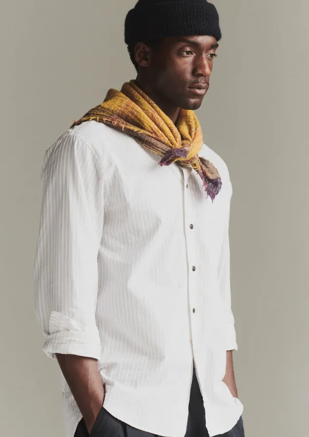 Workwear | Shirts-TOAST Jacquard Stripe Shirt ShaleStone