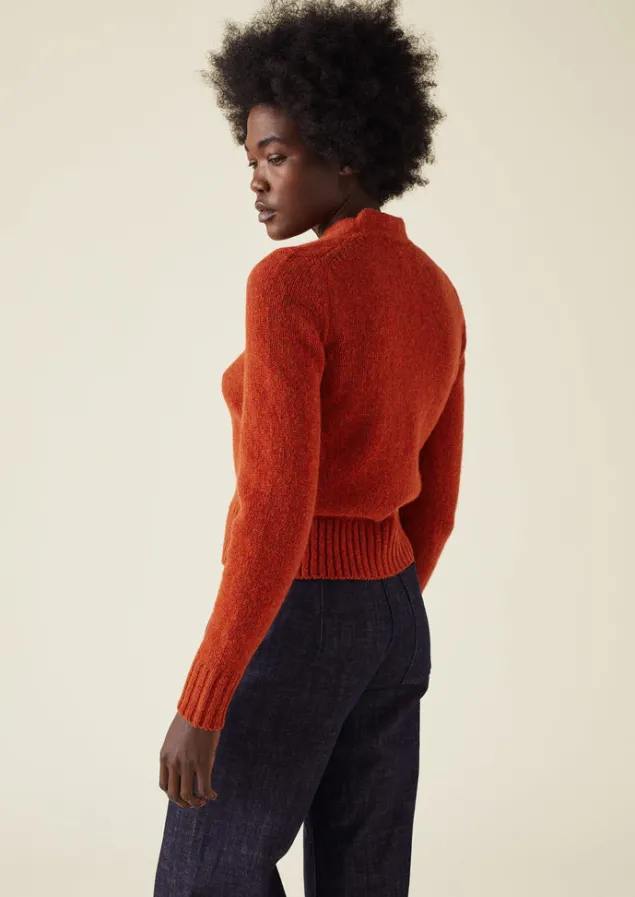 kaia_vneck_wool_cardigan_3.webp Knitwear-TOAST Kaia V-Neck Wool Cardigan Harissa