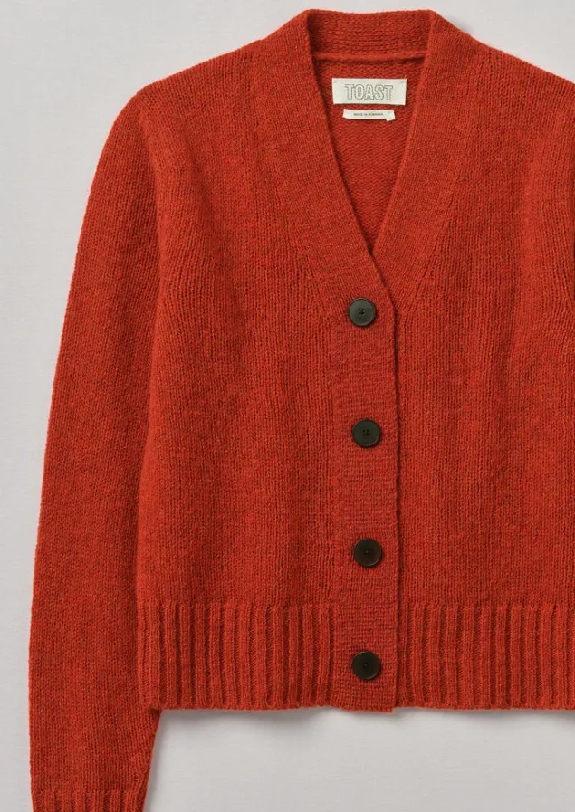 kaia_vneck_wool_cardigan_4.webp Knitwear-TOAST Kaia V-Neck Wool Cardigan Harissa