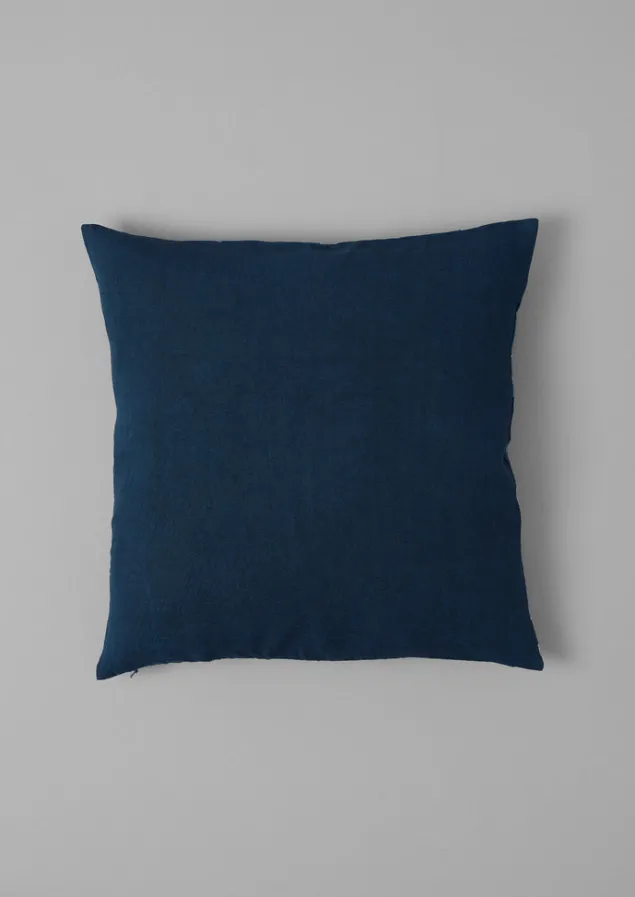 kinetic_geo_linen_cushion_cover_2.webp Textiles | Cushions & Covers-TOAST Kinetic Geo Linen Cushion Cover MixedBlues