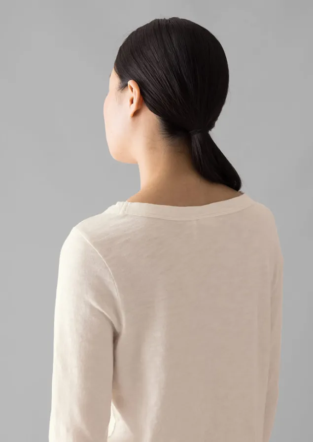 lia_garment_dyed_boat_neck_tee_2-6.webp Jersey | Tops & Tees-TOAST Lia Garment Dyed Boat Neck Tee Chalk