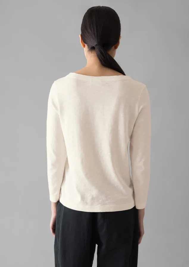 lia_garment_dyed_boat_neck_tee_3-6.webp Jersey | Tops & Tees-TOAST Lia Garment Dyed Boat Neck Tee Chalk