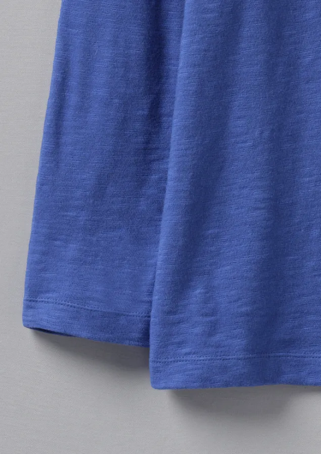 lia_garment_dyed_boat_neck_tee_4-1.webp Jersey | Tops & Tees-TOAST Lia Garment Dyed Boat Neck Tee Cobalt