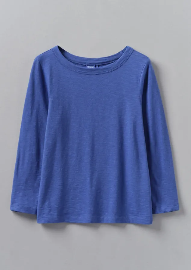 lia_garment_dyed_boat_neck_tee_5-1.webp Jersey | Tops & Tees-TOAST Lia Garment Dyed Boat Neck Tee Cobalt