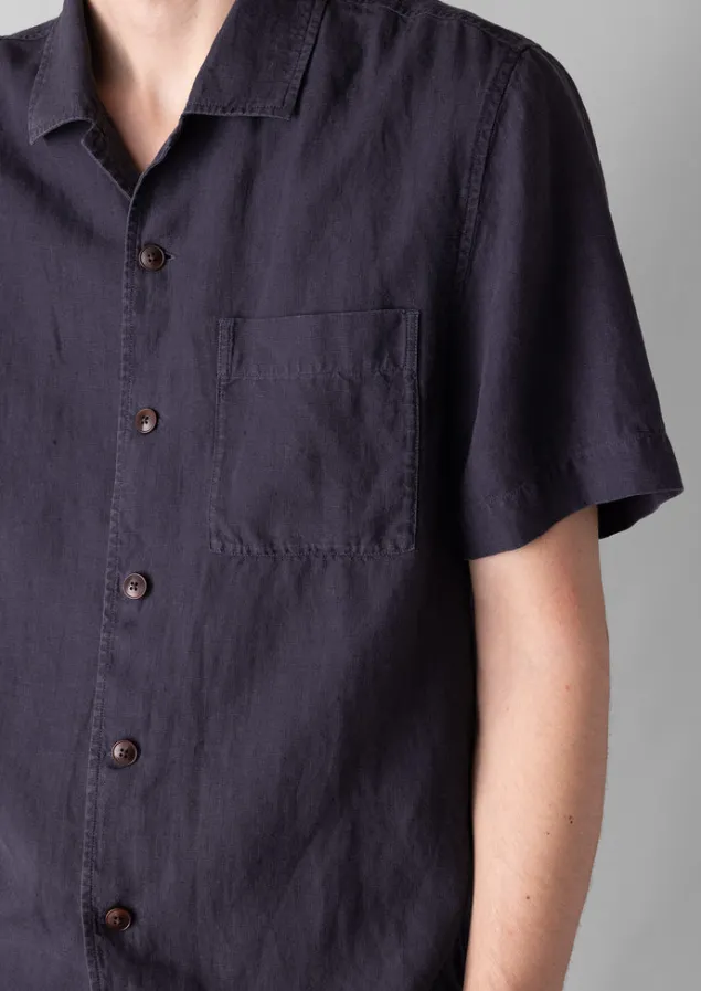 linen_short_sleeve_shirt_2-1.webp Linen | Shirts-TOAST Linen Short Sleeve Shirt Slate
