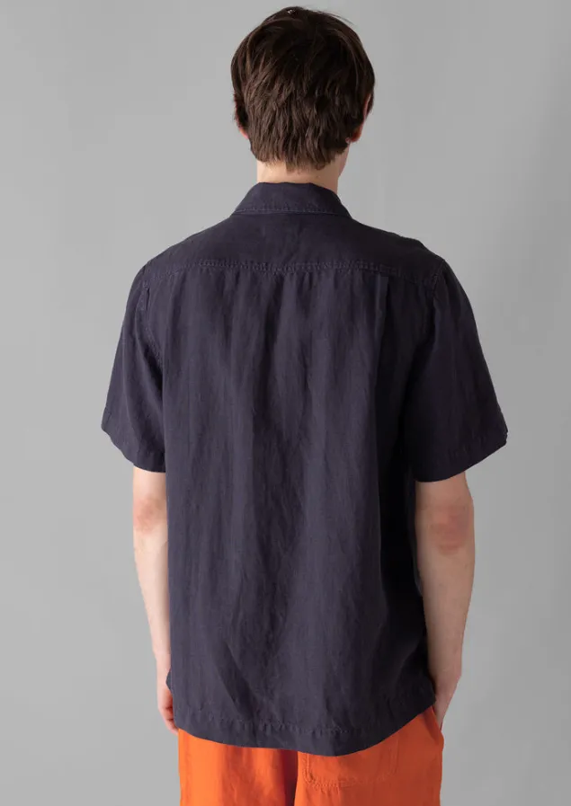linen_short_sleeve_shirt_3-1.webp Linen | Shirts-TOAST Linen Short Sleeve Shirt Slate