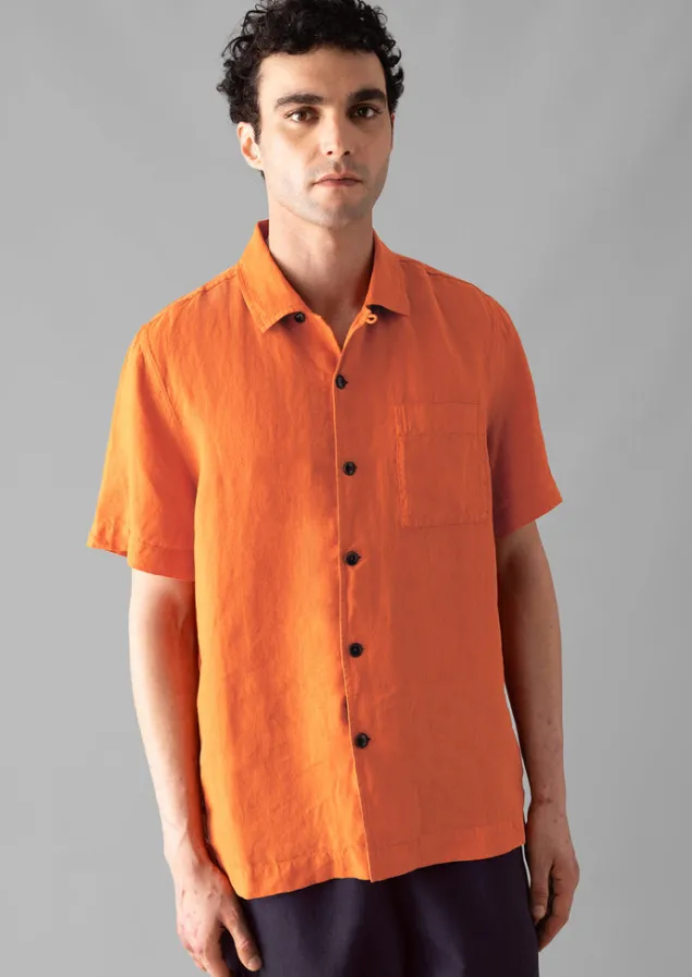 linen_short_sleeve_shirt_5.webp Linen | Shirts-TOAST Linen Short Sleeve Shirt Clementine
